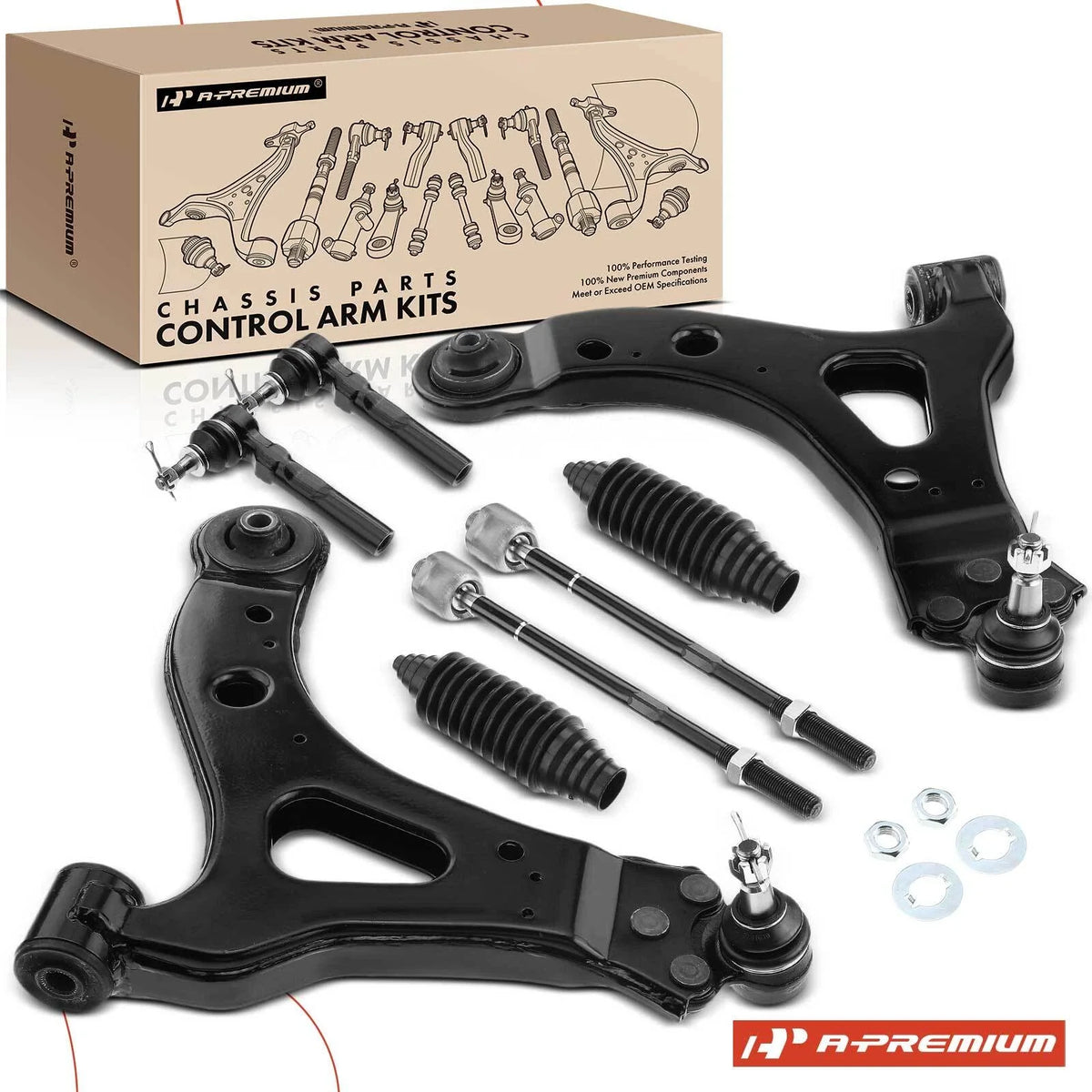 8x Control Arm with Ball Joint Tie Rod for Chevy Uplander (2005–2008)