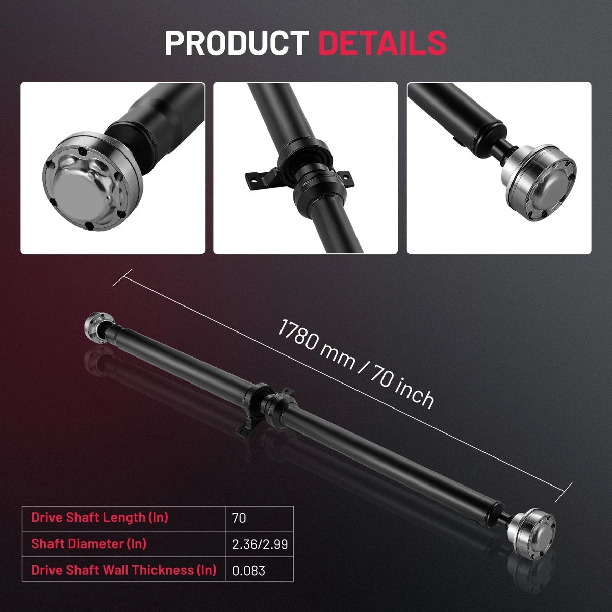 Rear Driveshaft for Dodge Challenger RWD 3.6L 2015-2019 Model