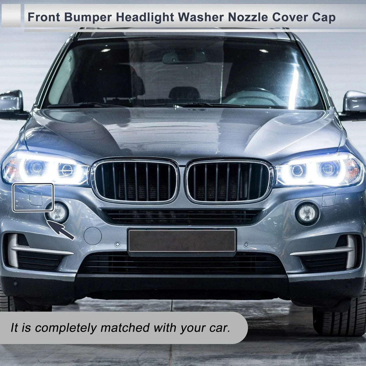 Unpainted Front Right Side Bumper Washer Nozzle Cover for BMW X5