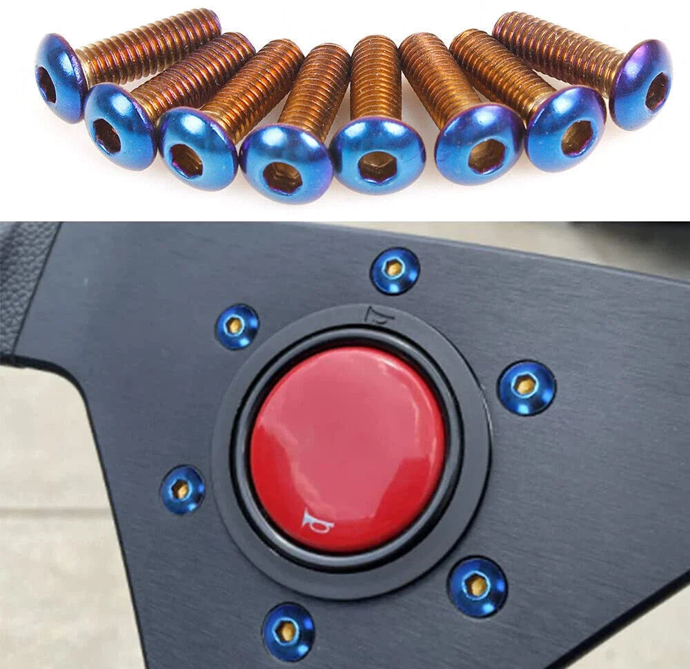 M5x0.8 Steering Wheel Screw Set - 8PCS for Universal Racing Cars