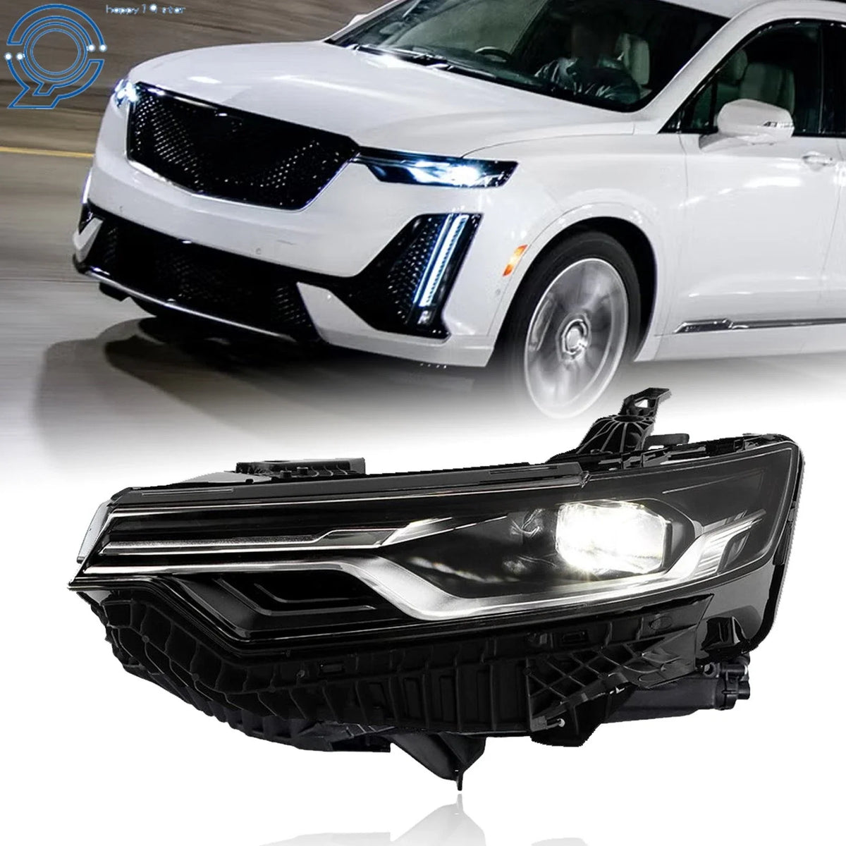 LED Headlight for Cadillac XT6 (2020–2023) Driver Left Side, Projector