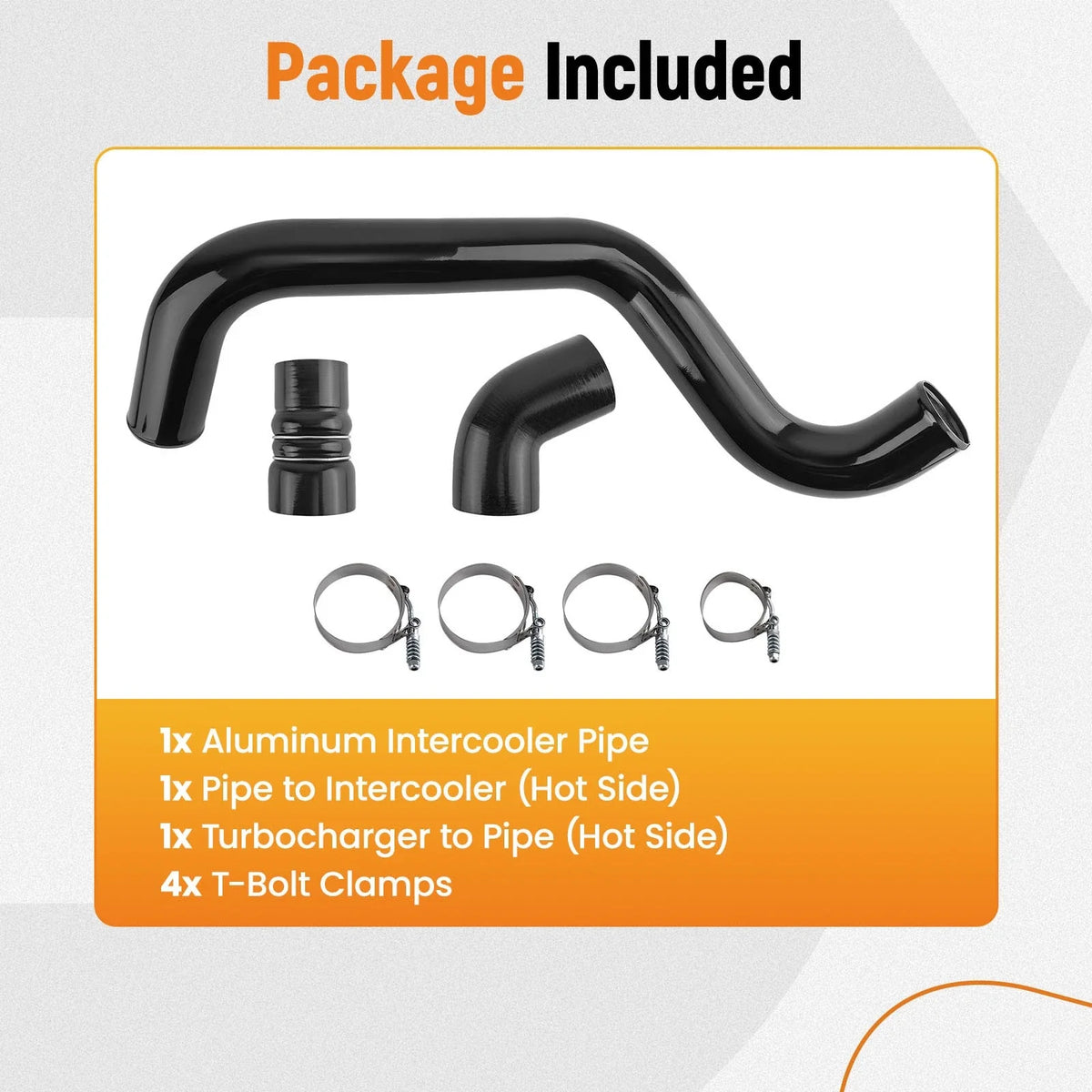 Intercooler Pipe Hose Hot Side for Chevy GMC Duramax 6.6L (LLY LBZ LMM)