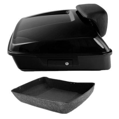Backrest Pad Trunk Latch Black for Harley Touring (2014–2026)