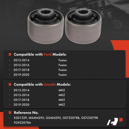 Front Control Arm Bushings (2X) for Ford Fusion 2013 to 2020