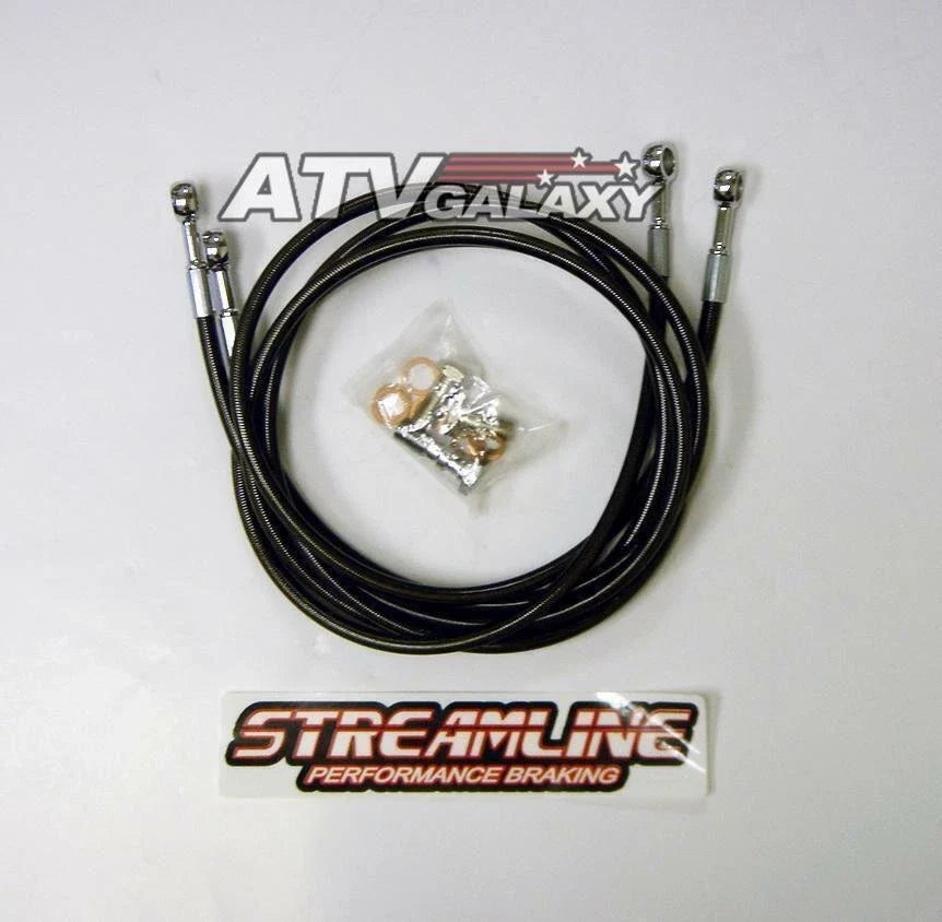 Streamline Steel Braided Front Brake Line Kit for LT250R (All Years)
