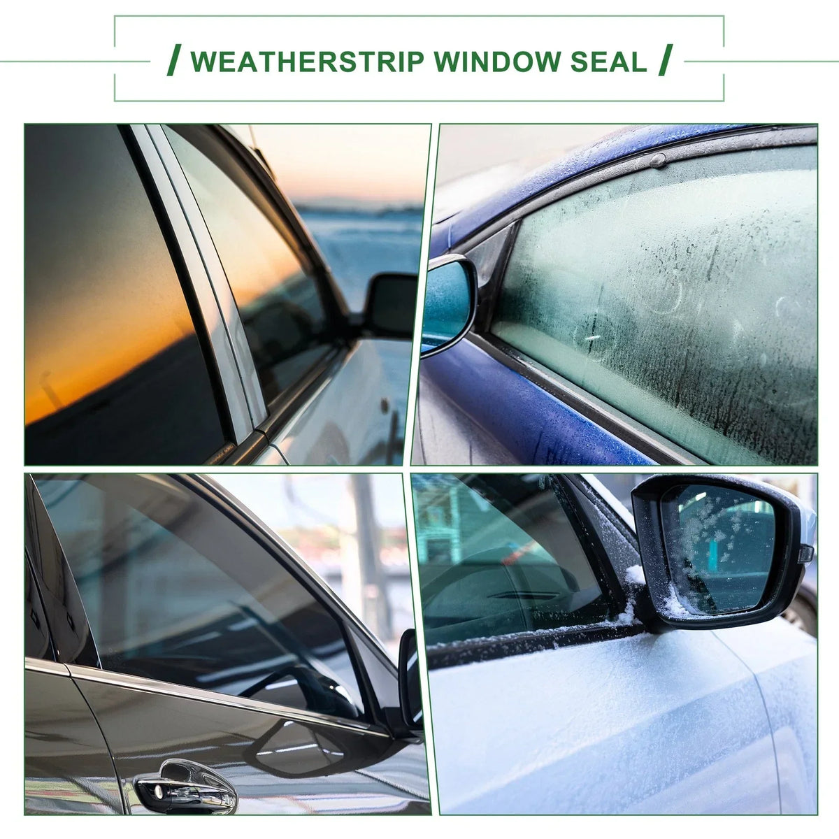 2 x Front Window Seals Weatherstrip for Lexus GX470 2003-2009 - Left & Right