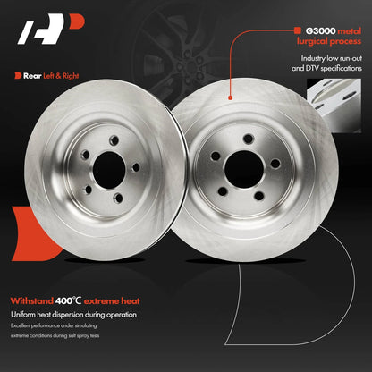 Rear Brake Pads and Disc Rotors Set for Ford Mustang (2015–2021)