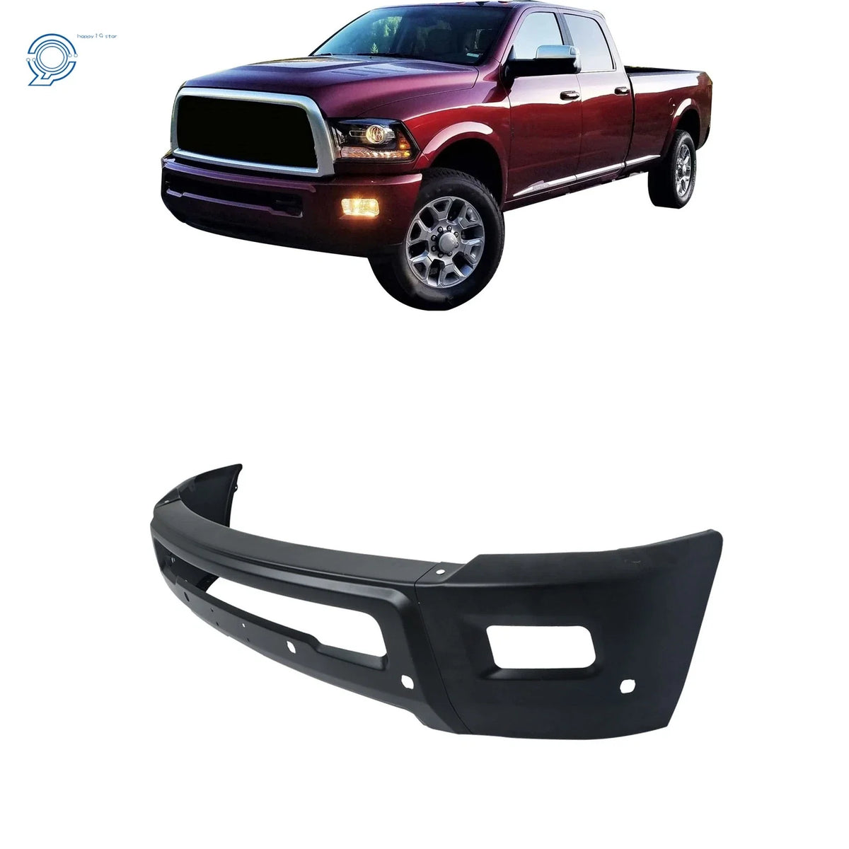Front Bumper with Sensor Holes for Dodge RAM 2500 3500 (2010-2018)