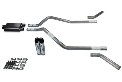 Exhaust Kit Dual 2.5" 2 Chamber Slash Tips for GMC Jimmy 2000-2004