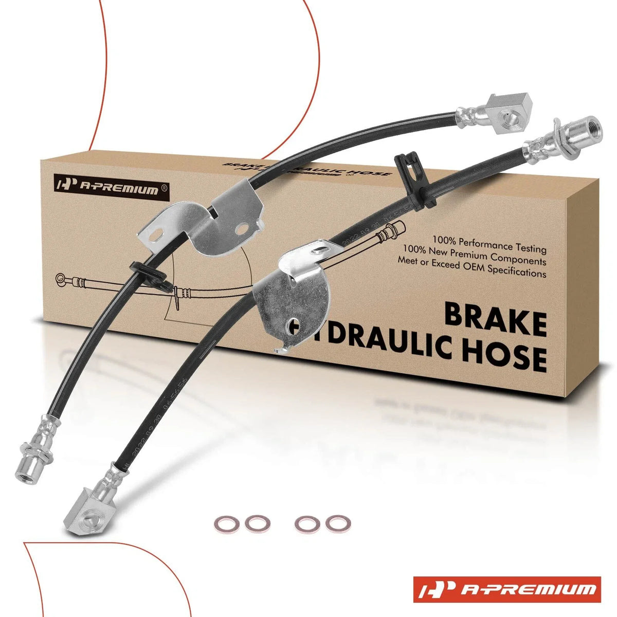 2X Front Brake Hydraulic Hose for Ford F-150 (2009)
