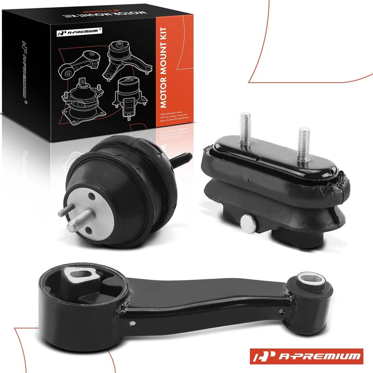 3X Engine Motor & Torque Strut Mount for Buick Lucerne (2009–2011)