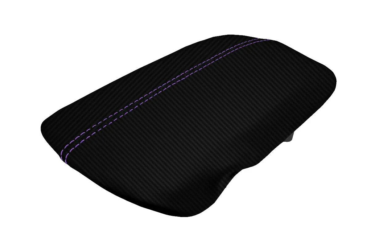 Console Lid Armrest Cover for Ford Mustang (2015–2020) Carbon Fiber