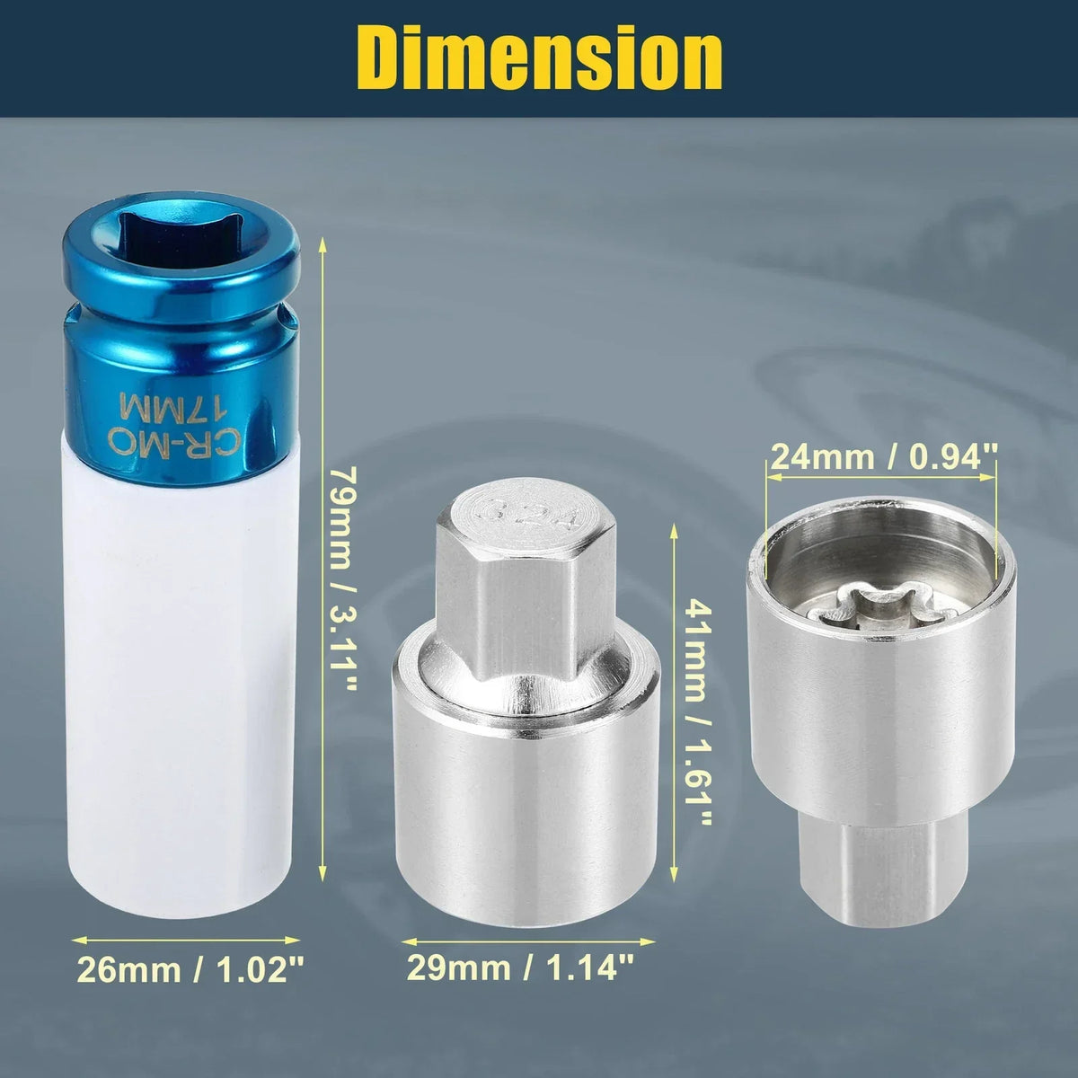 Wheel Lock Lug Nut Set 324 with Protector Socket for Mercedes Benz
