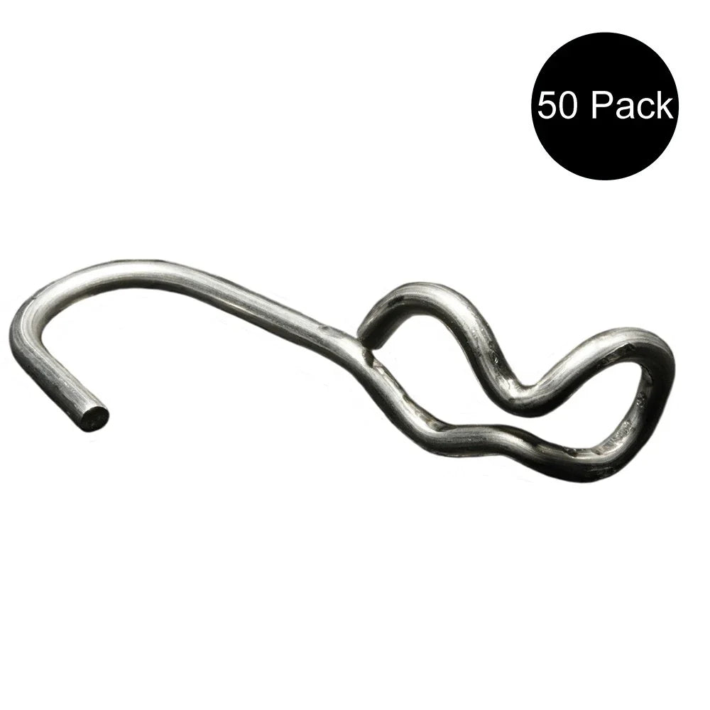 Set of 50 Heavy Duty S/J Hook Ends for Securing Cargo Truck Tarps
