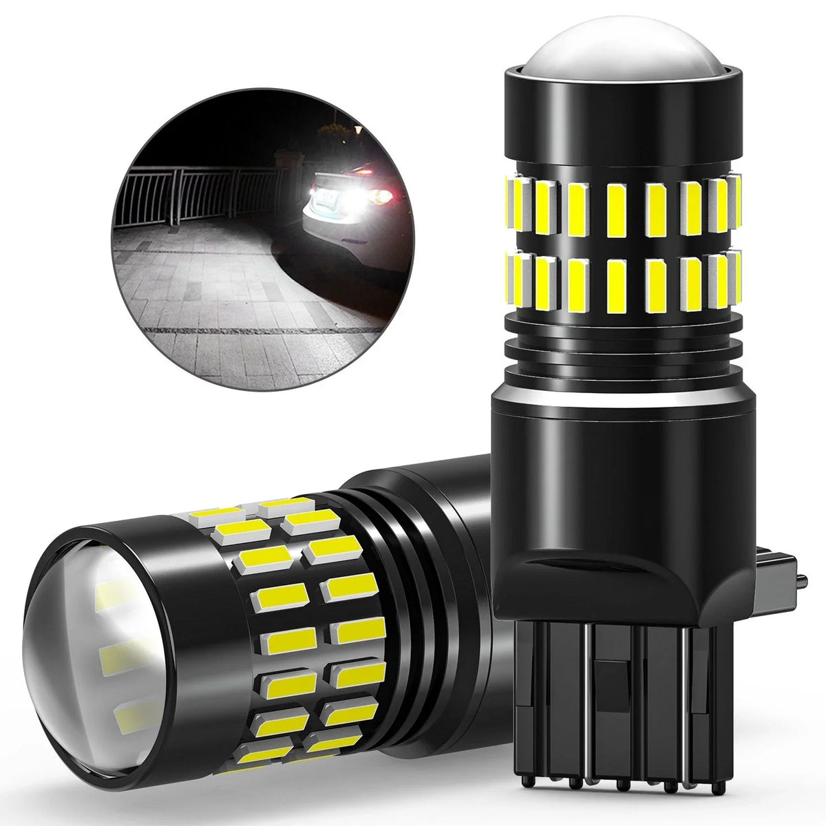 2-Pack 7443 LED White Backup Light Bulbs for 2018-2021 Ford F150 F250