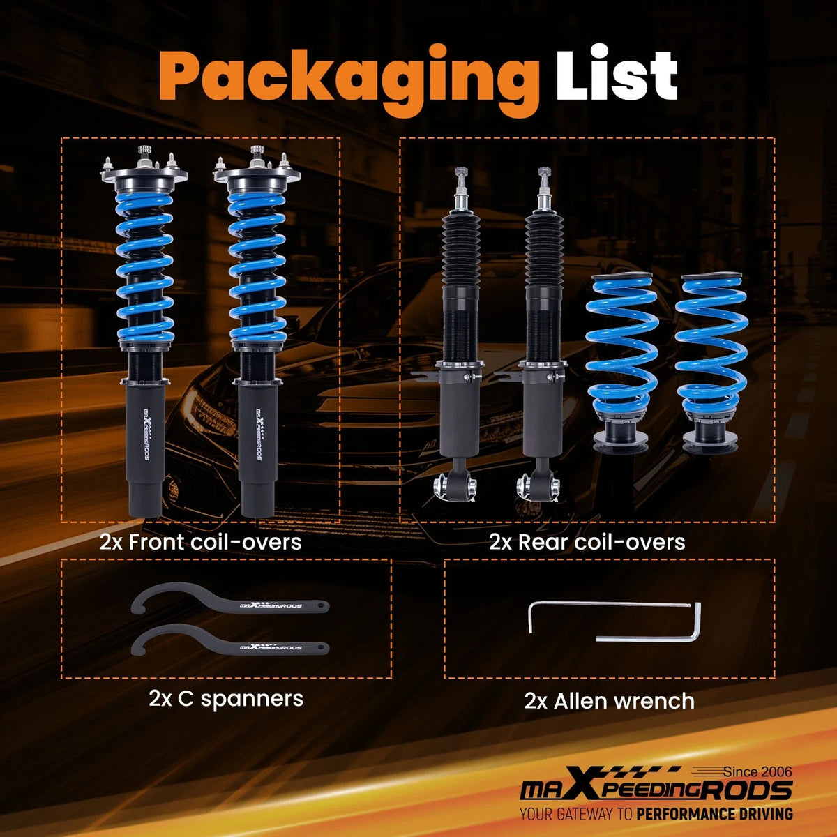 Coilover Shock Struts for X5 X6 F15 xDrive50i xDrive35i 2014-2018