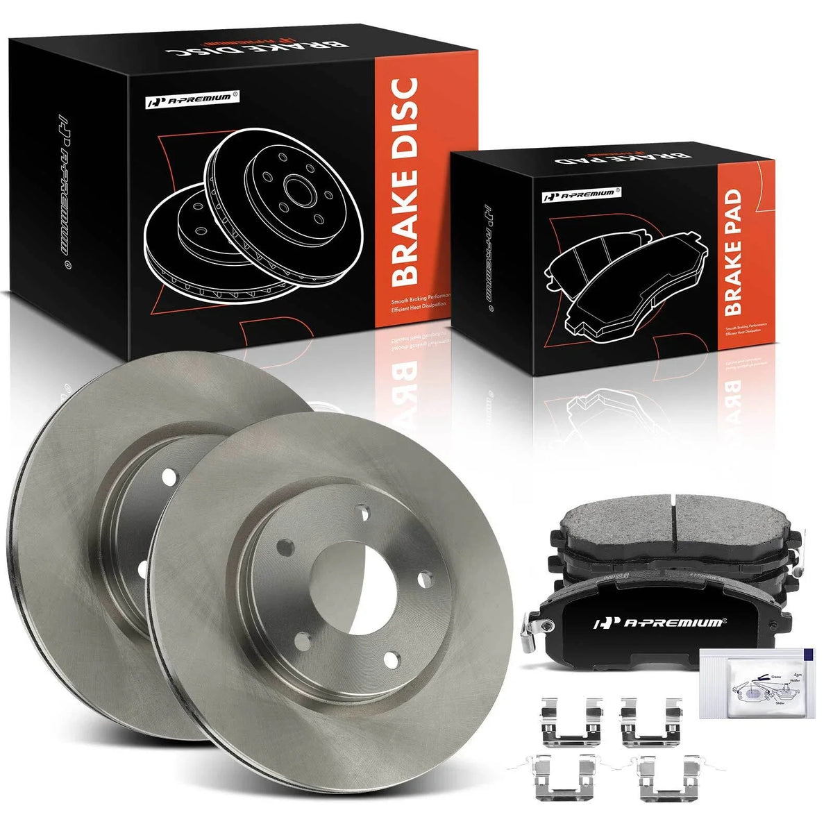 Front Disc Brake Rotors & Ceramic Pads for Nissan Sentra (2013–2017)