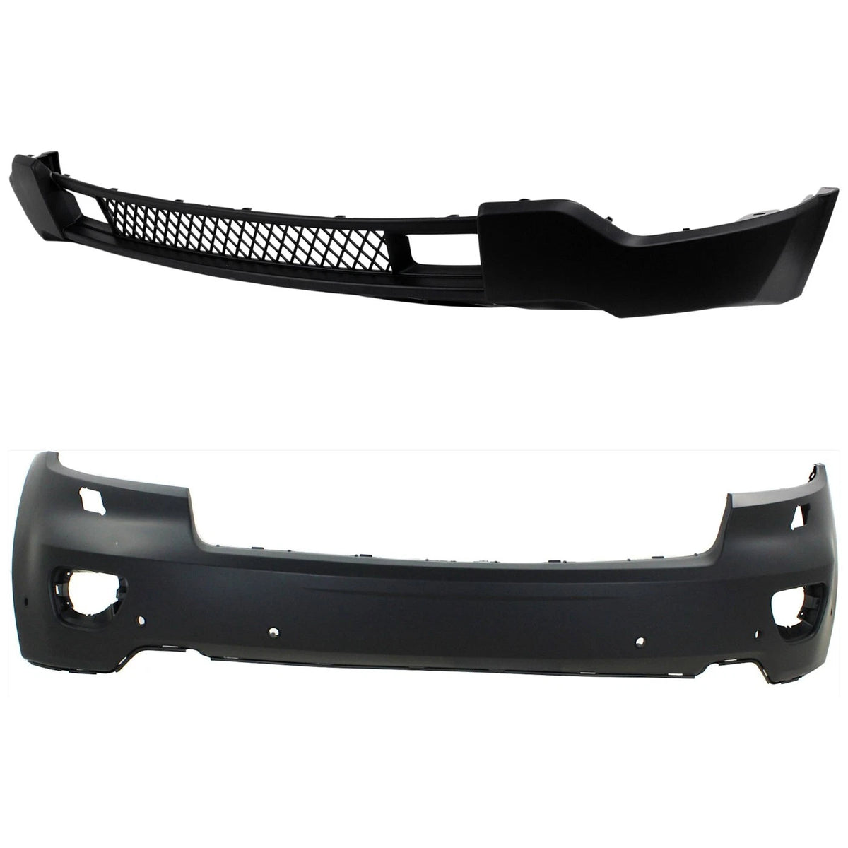Set of 2 Front Upper Bumper Covers for Jeep Grand Cherokee (2011–2013)