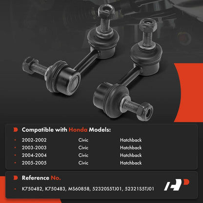 Pair of Rear Side Sway Bar Links for Honda Civic 2002-2005