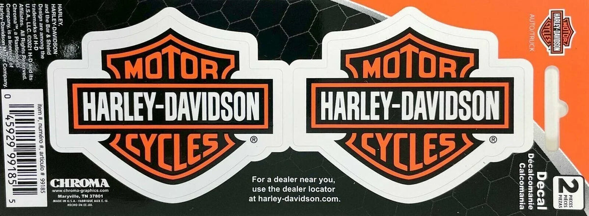 2X Bar & Shield Decals for Harley-Davidson (Small) - 99185
