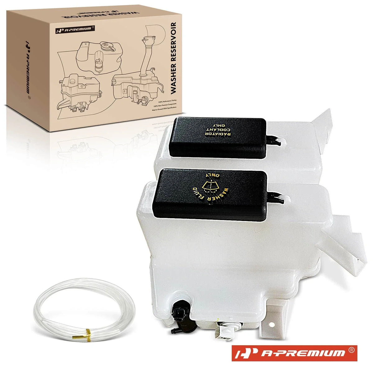 Windshield Washer Reservoir with Cap & Pump for Ford Ranger (2001–2007)