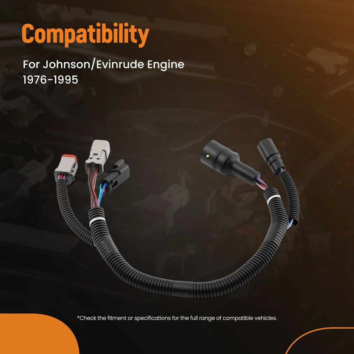 18 Inch Engine Harness Adapter for Johnson Evinrude 1976-1995, 176344