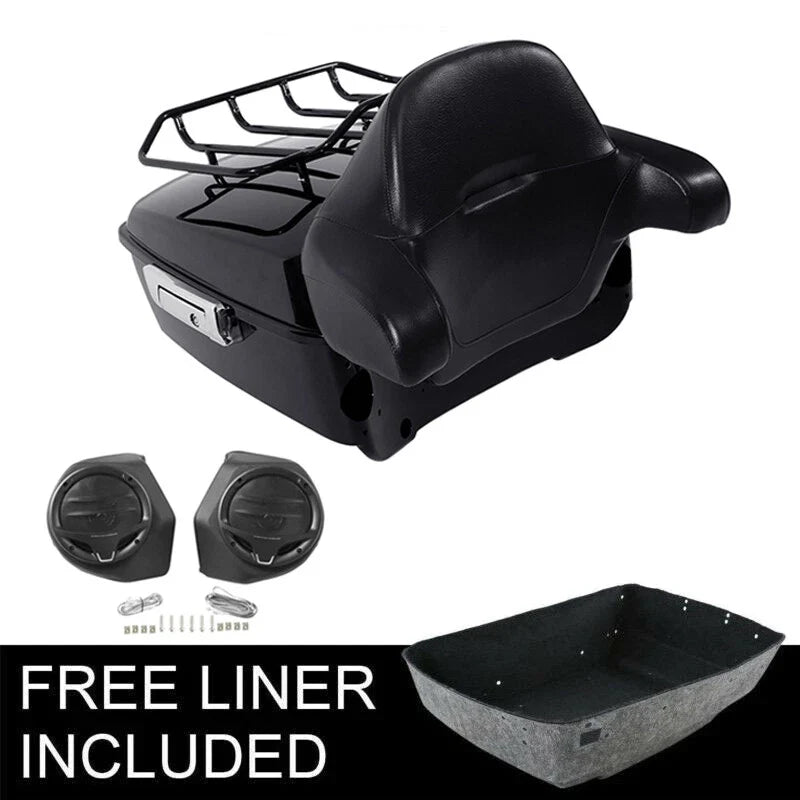 Backrest Pad Speakers for Touring Harley Road Glide 2014-2026