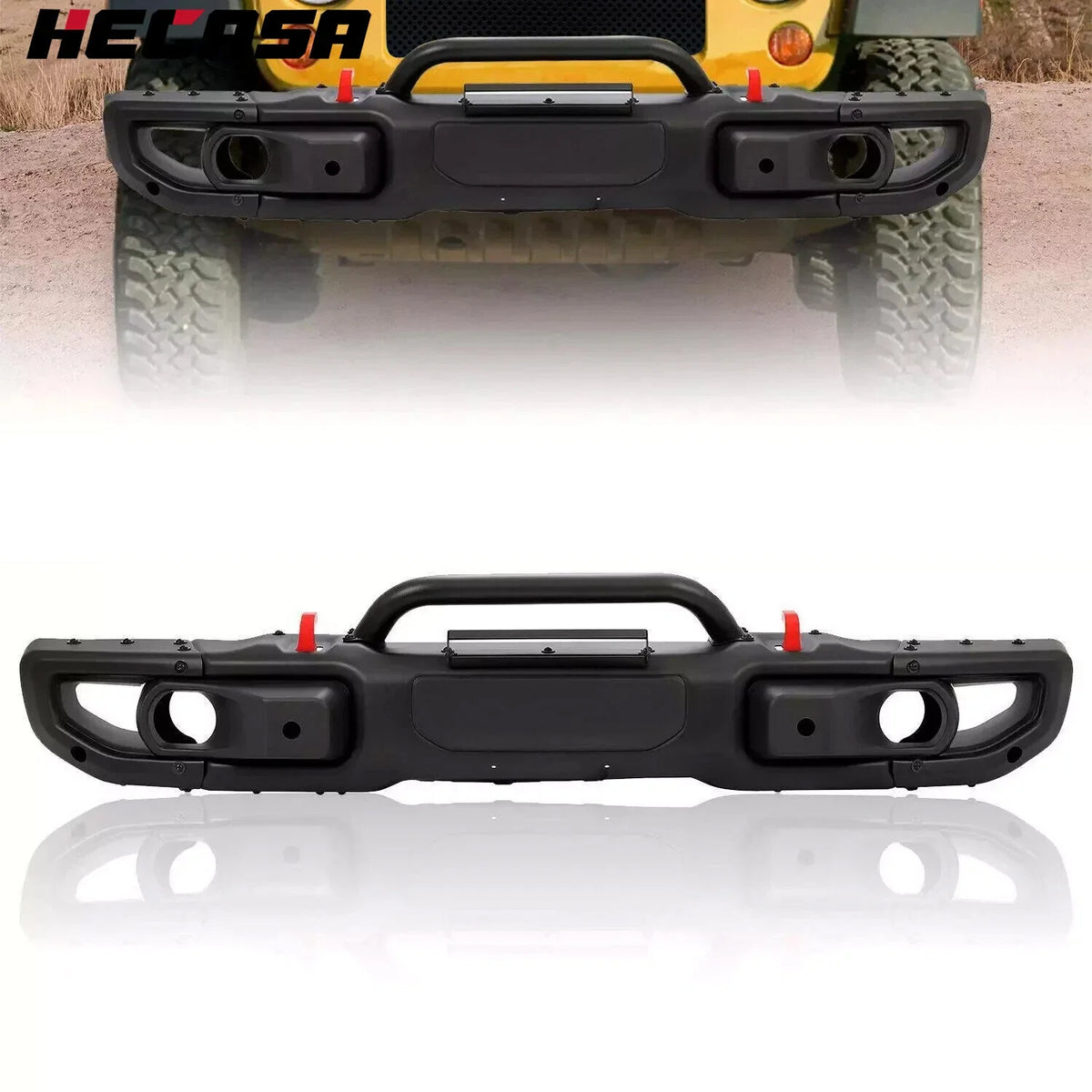 Front Black Bumper for Rubicon Jeep JK Wrangler (2007-2018)