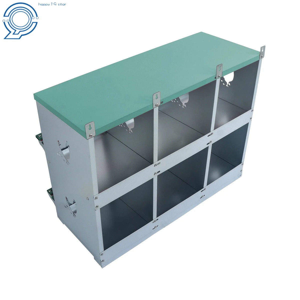 6 Compartment Heavy-Duty Metal Chicken Nest Boxes Wall Mount