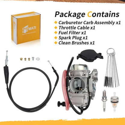 Carburetor Assembly with Throttle Cable for Kawasaki Prairie 400 1999-2002