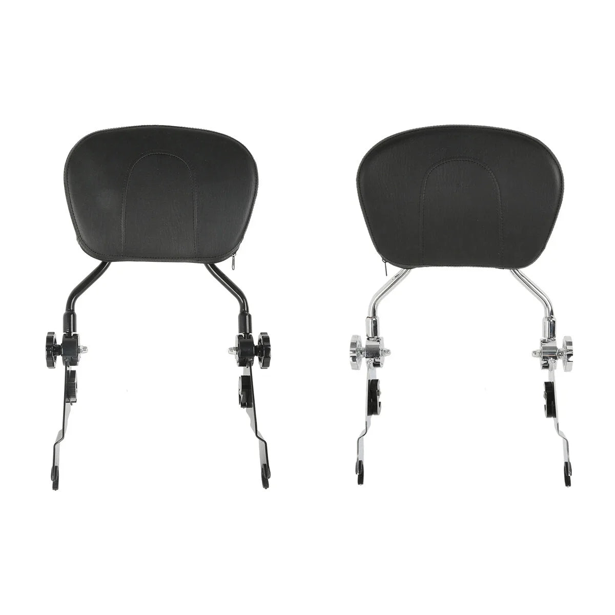 Chrome/Black Adjustable Backrest Sissy Bar for Harley Road Glide (2009–2025)