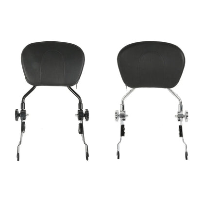 Chrome/Black Adjustable Backrest Sissy Bar for Harley Road Glide (2009–2025)
