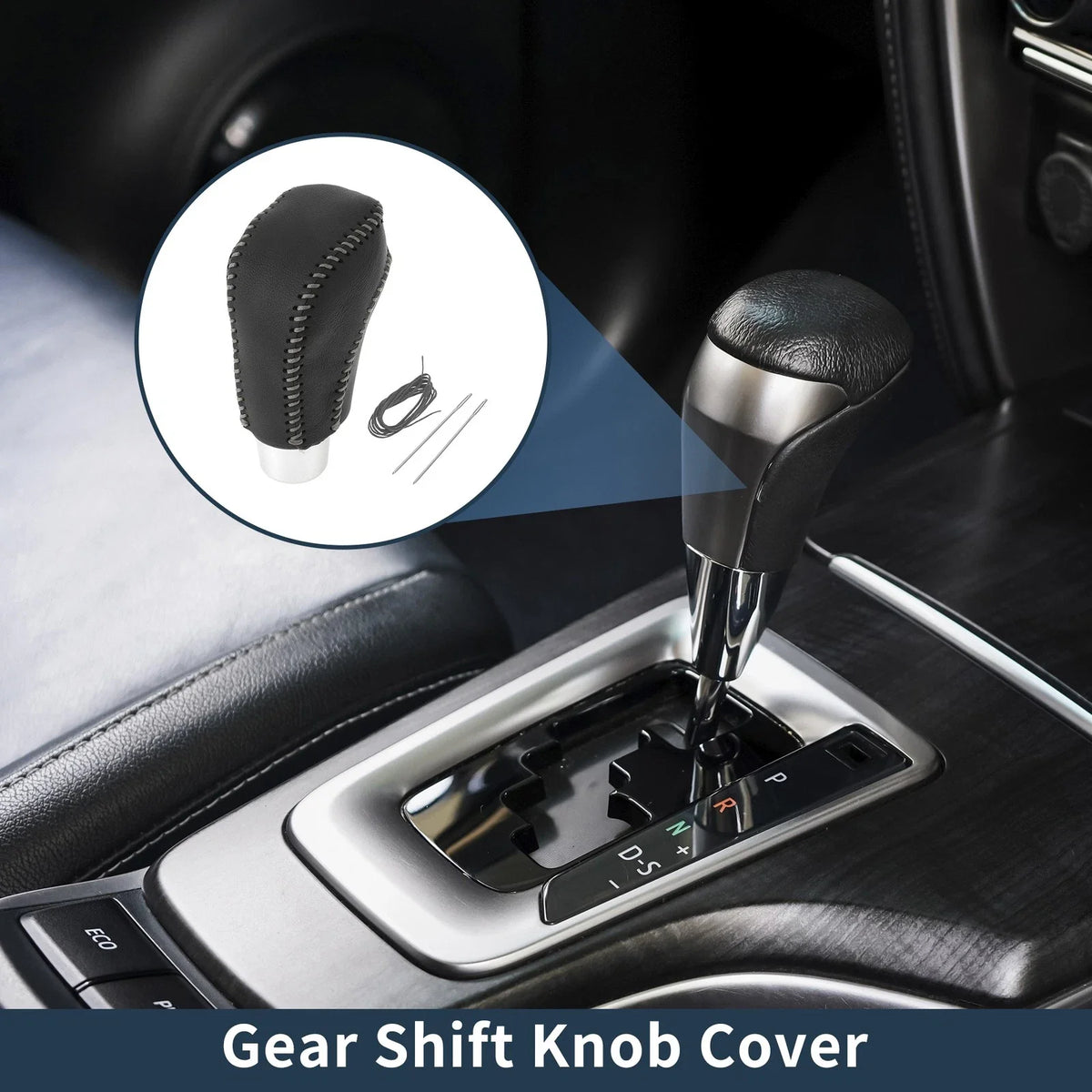 Gear Shift Knob Cover for Volkswagen Jetta (2012–2019) Black Grey