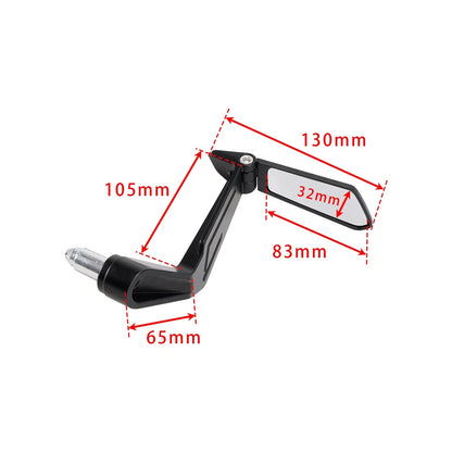 Pair Lever Guard Protection with Folding Handlebar Mirrors for Mini Motorcycle (22mm)