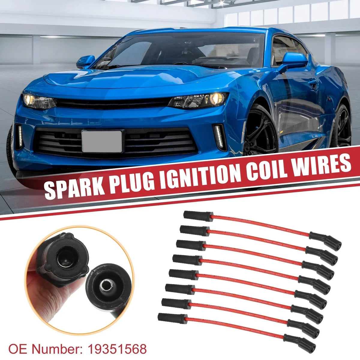 Ignition Coil Wire Cables 8pcs for 2005-2013 Chevrolet Corvette