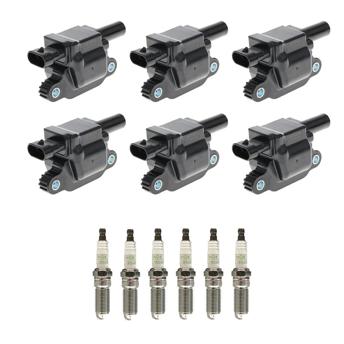 Set of 6 Ignition Coils & NGK Platinum Spark Plugs for Silverado 1500 (1999–2023)