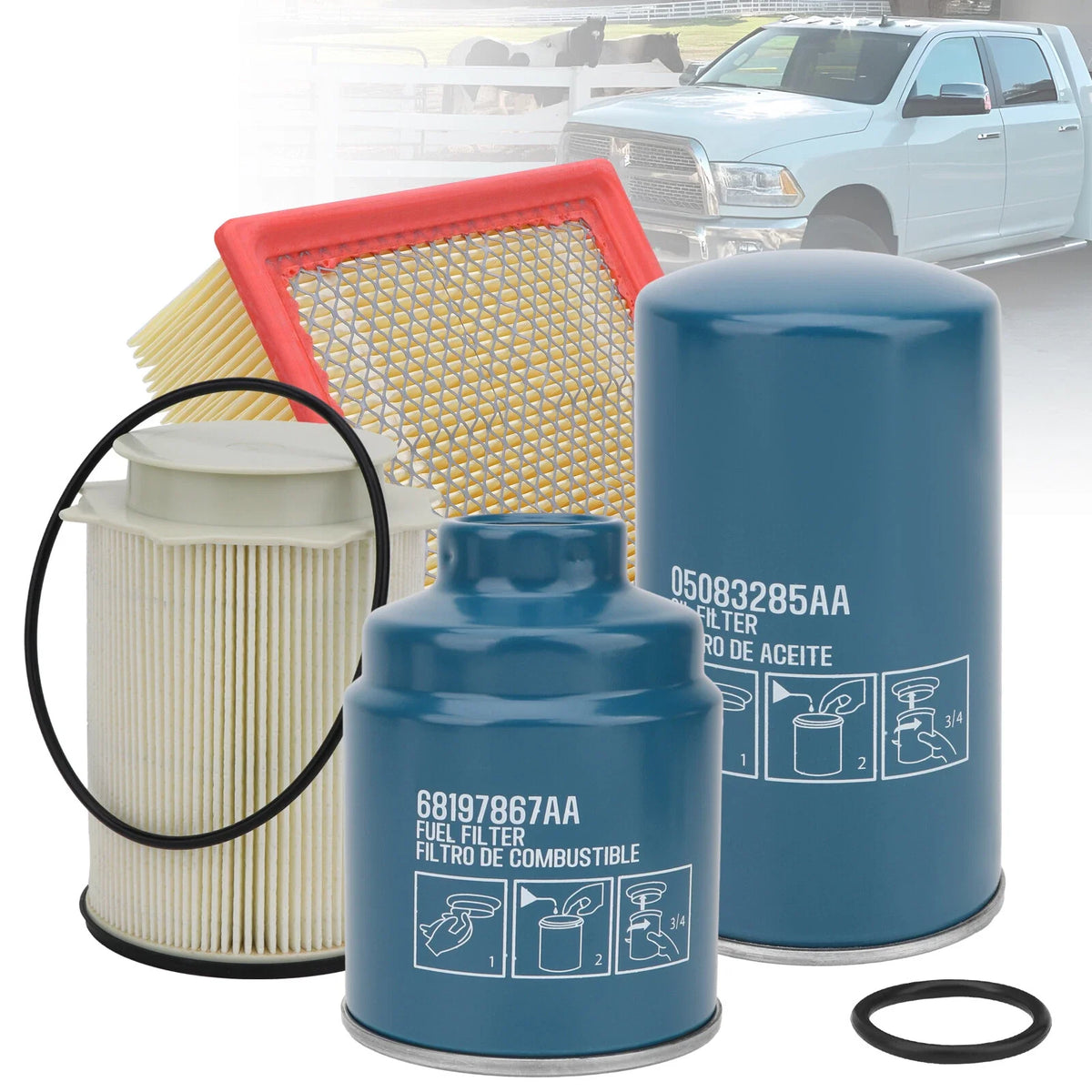 Fuel Filter Kit for Dodge Ram 6.7L Cummins (2013–2018)