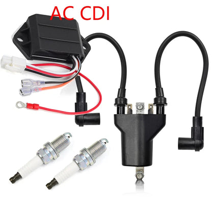 Spark Plugs and Ignition Coil AC CDI Ignitor for EZGO Golf Cart (1991-2002)