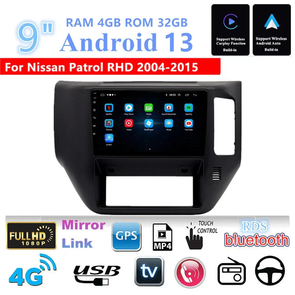 2004-2015 Nissan Patrol GU 9'' Android Stereo Radio GPS Navigation