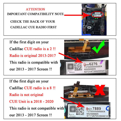 Touch Screen Display + Tool for Cadillac ATS CTS SRX XTS CUE TouchSense (2013–2017)