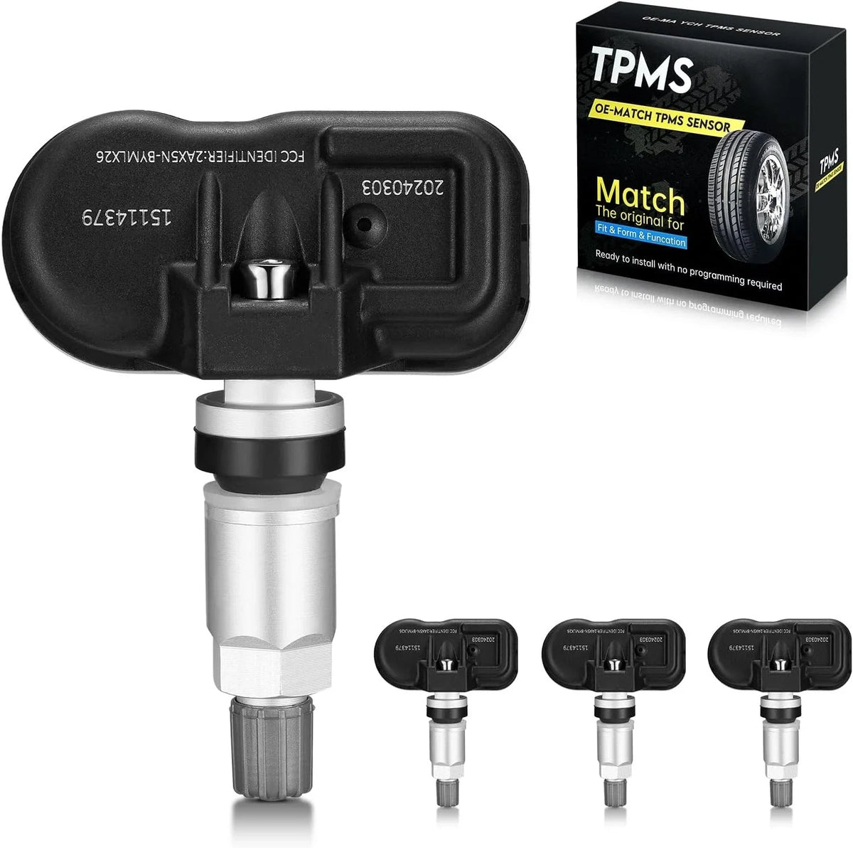TPMS Sensor for Chevrolet Silverado Suburban (2005–2006) 4-Pack