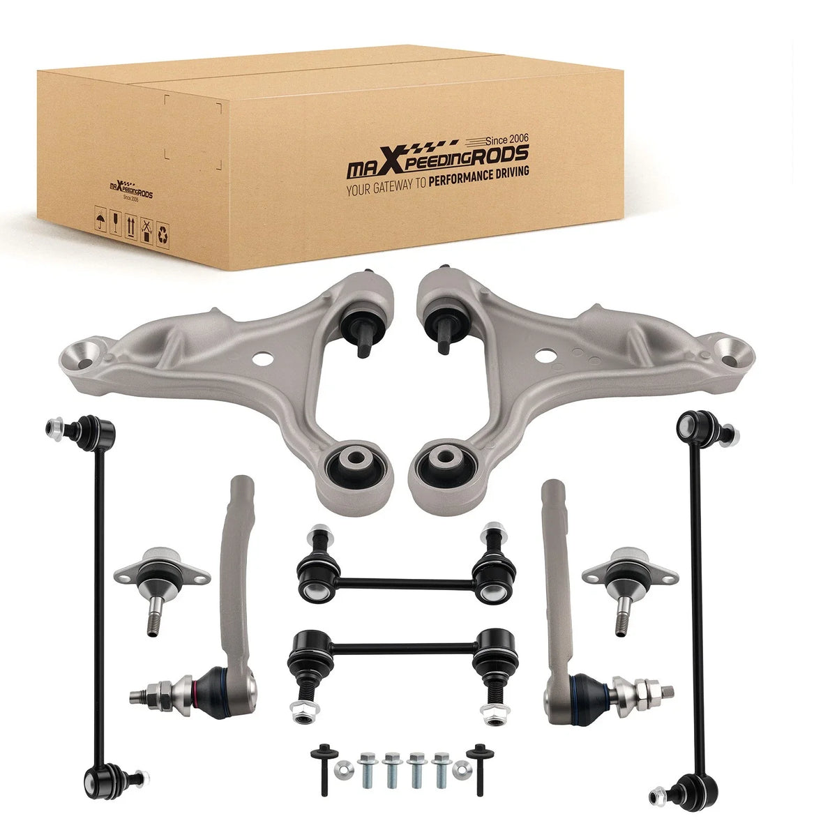 Set of 10 Front Lower Control Arms for Volvo S60 V70 (2001-2007)