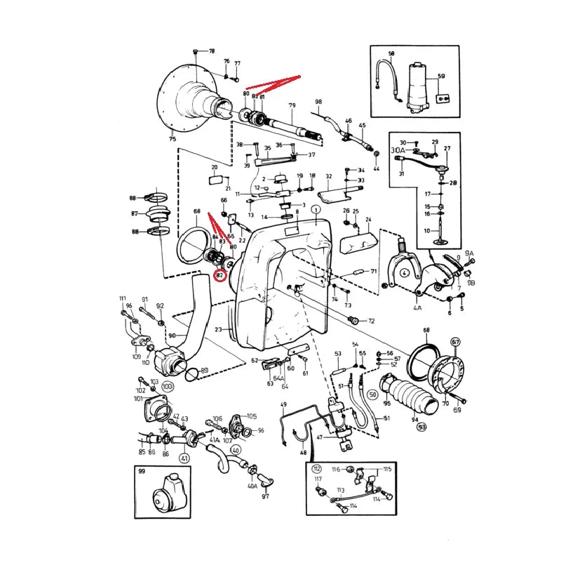 Flywheel Casing Repair Kit for Volvo Penta (Replaces 11013, 181105, 958860)