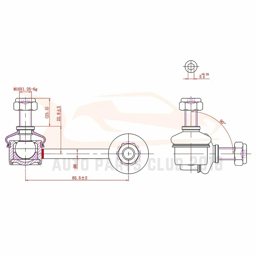 Sway Bar End Link Kit 4X for CR-V (2007-2016)
