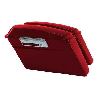 Saddlebag & Conversion Bracket Set - Red for Harley Softail Fat Boy 1984-2017