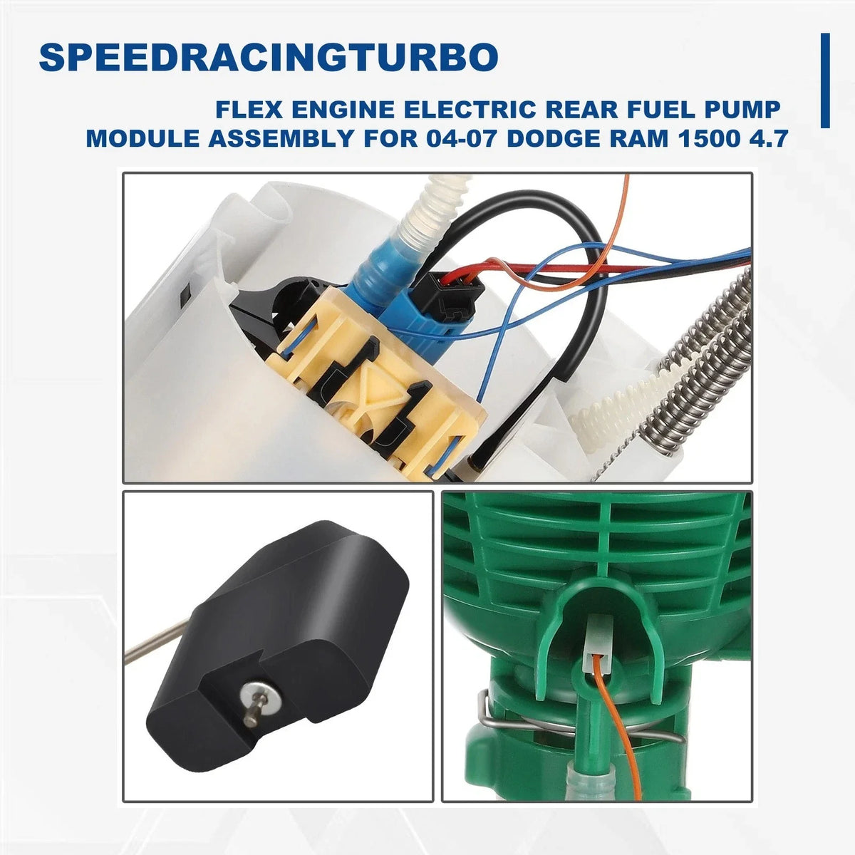 Flex Engine Electric Rear Fuel Pump Module Assembly for Dodge Ram 1500 (2004–2007)