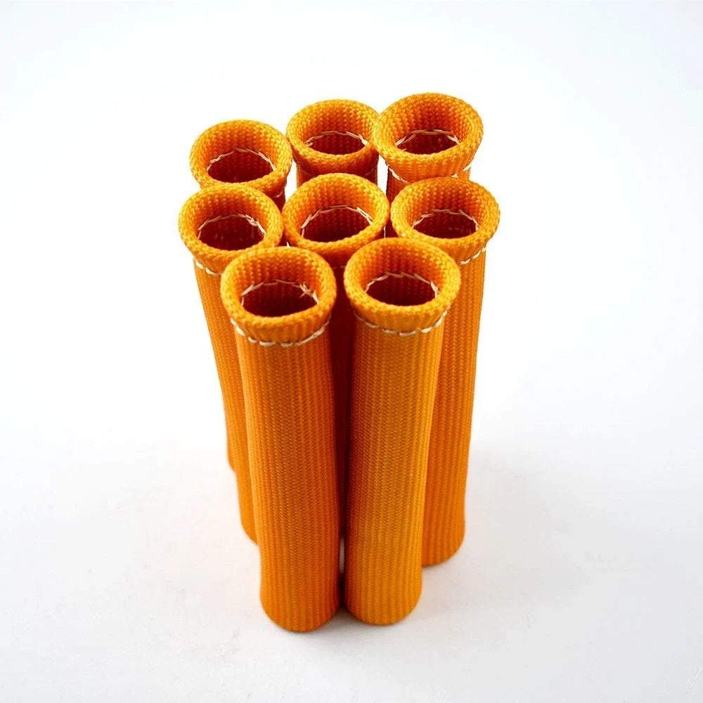 8X Orange Heat Shield Sleeve for Spark Plug Wires - Wire Protectors