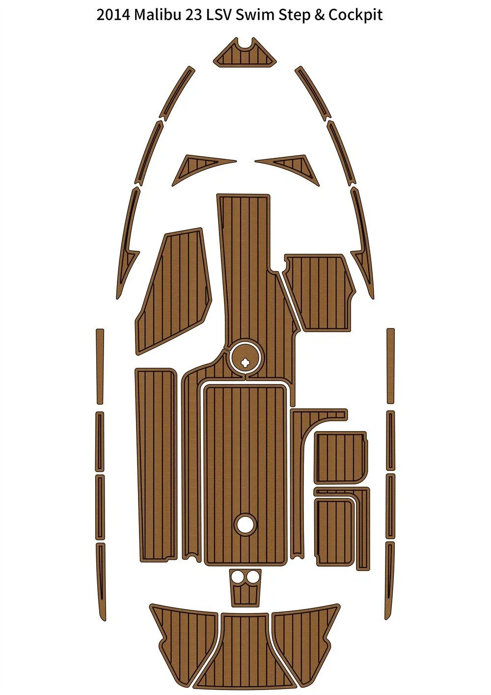 EVA Foam Teak Deck Floor Mat for Malibu 23 LSV (2014)