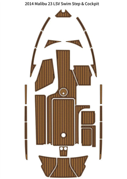 EVA Foam Teak Deck Floor Mat for Malibu 23 LSV (2014)