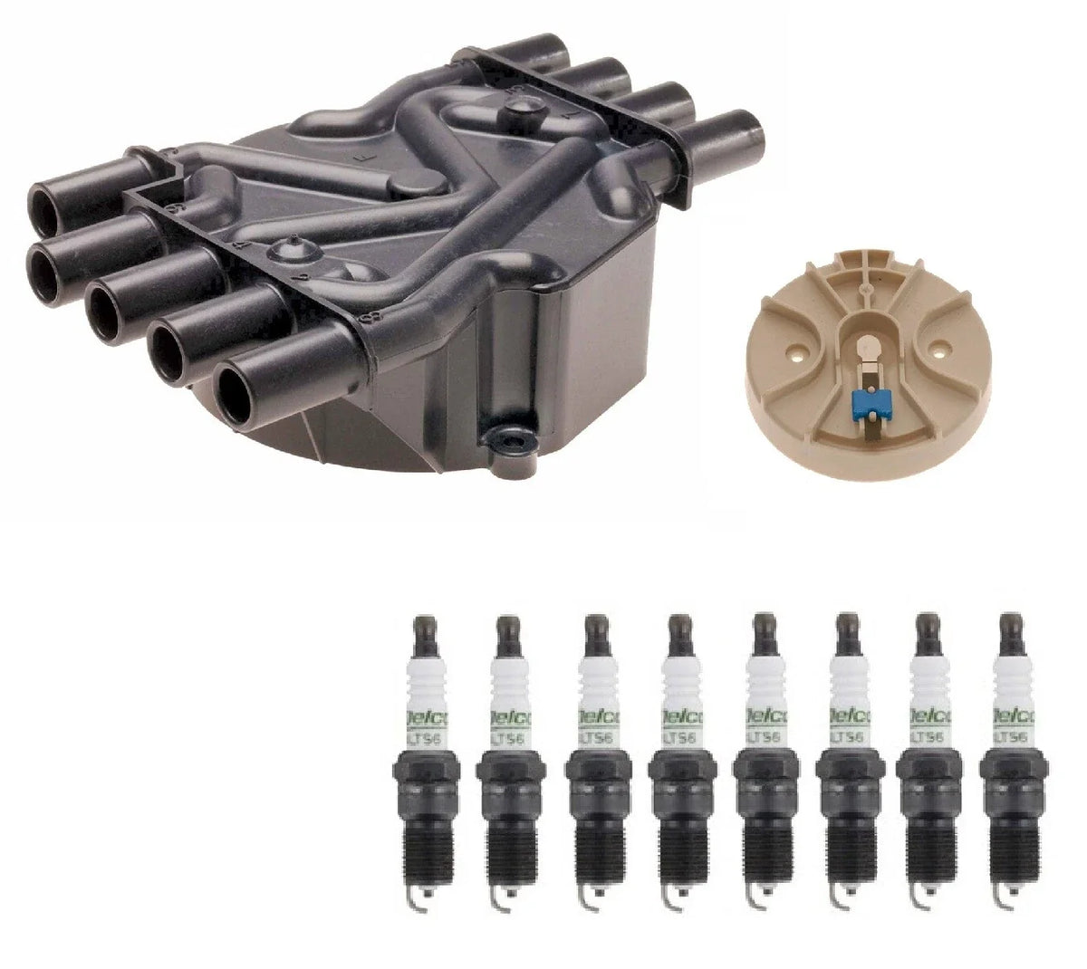 Distributor Rotor Cap & Spark Plugs .060 Kit for GMC Chevrolet Cadillac